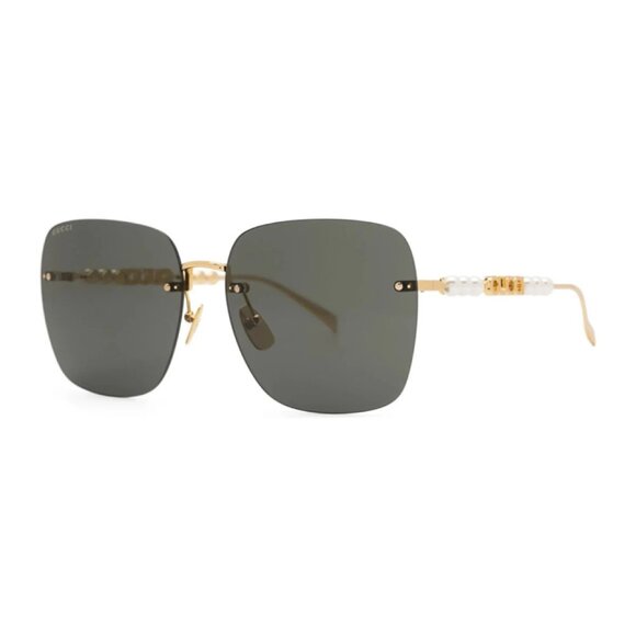 NEW GUCCI SUNGLASSES GG1923SA 001 GOLD WOMEN SQUARE EYEWEAR - Picture 1 of 3